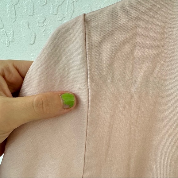 Mikarose Pink Tiered Short Sleeve Button Back Keyhole Dress Size L - Picture 9 of 11